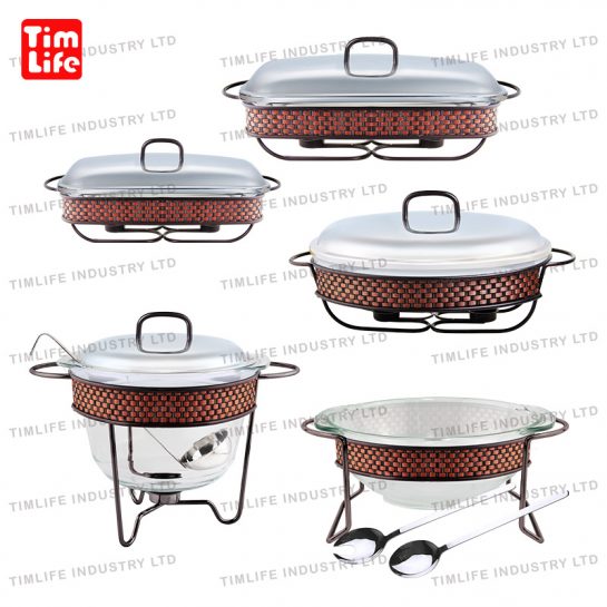 Chafing dish Food warmer glass tray Salad Bowl Bonine Series-TM-1202