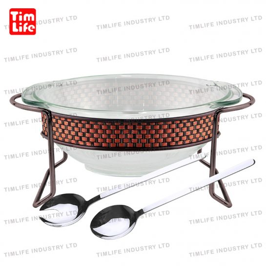 Chafing dish Food warmer glass tray Salad Bowl Bonine Series-TM-1202