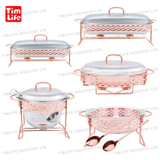 Chafing-dish-Food-warmer-glass-tray-Salad Bowl-Phoebe Series-TM-1103