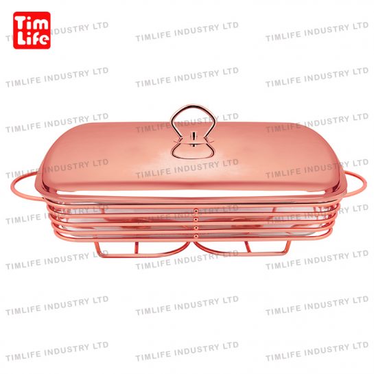 Chafing dish Food warmer glass tray Salad Bowl Romane Series-TM-1101 ROSE GOLD