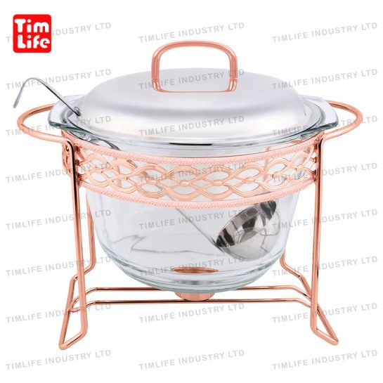 Chafing-dish-Food-warmer-glass-tray-Salad Bowl-Phoebe Series-TM-1103