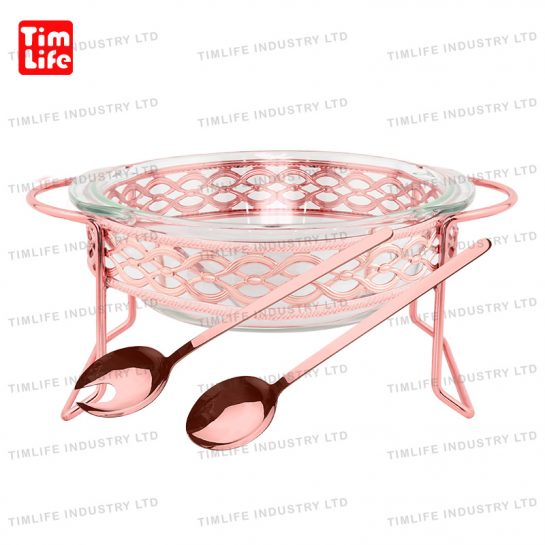 Chafing-dish-Food-warmer-glass-tray-Salad Bowl-Phoebe Series-TM-1103