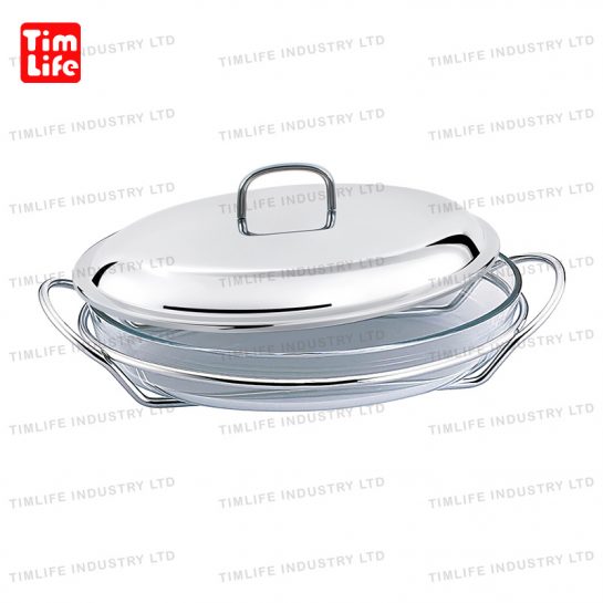 Chafing-dish-Food-warmer-glass-tray-Salad Bowl-TM-1105