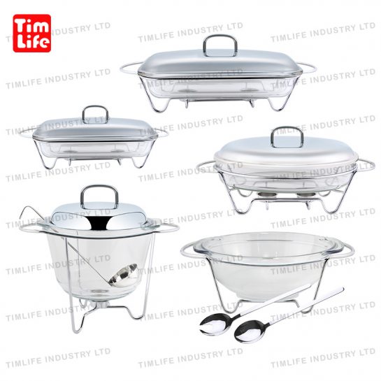 Chafing dish Food warmer glass tray Salad Bowl Winni Series-TM-1108