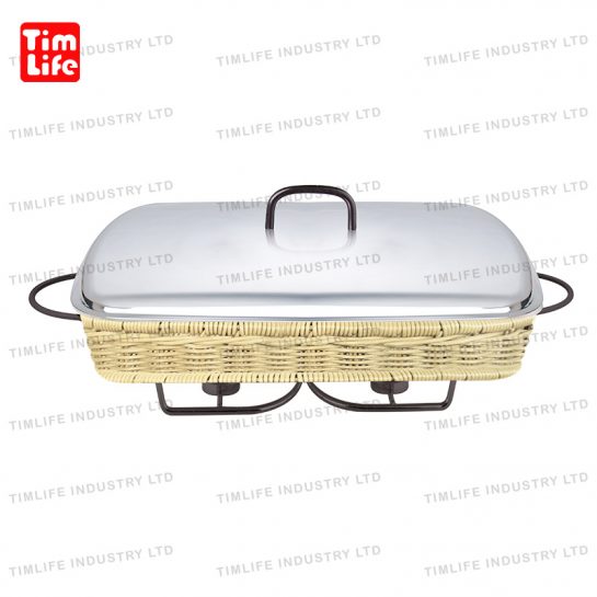 Chafing dish Food warmer glass tray Salad Bowl white Rattan Flask-Alice Series-TM-1201