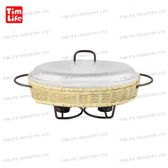 Chafing dish Food warmer glass tray Salad Bowl white Rattan Flask-Alice Series-TM-1201