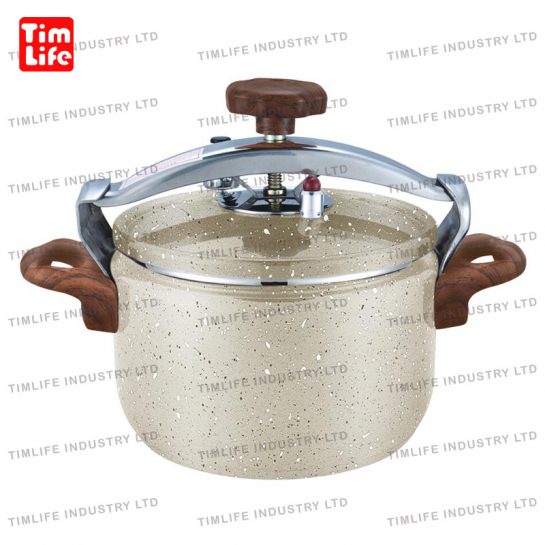 Aluminium Pressure Cooker pot-TM-2101 handle wooden