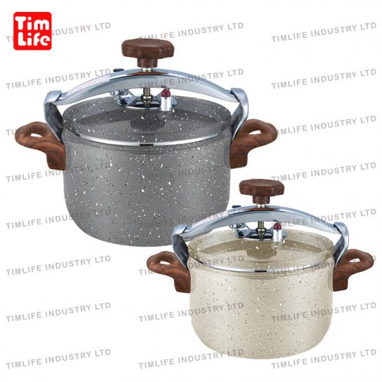 Aluminium Pressure Cooker pot-TM-2101 handle wooden